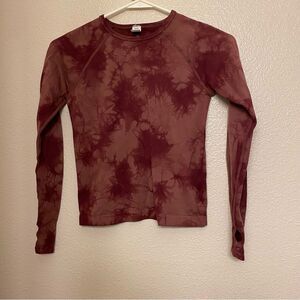 Zella Athletic Performance Long Sleeve red Camo long sleeve top base layer 8-10